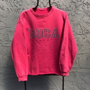 Vintage 90’s Boca Authentic spell out crewneck sweatshirt pink women’s medium